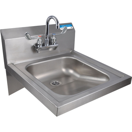 BK RESOURCES Hand Sink Stainless Steel W/Faucet, 2 Holes, ADA Compliant 14Óx16Óx5Ó BKHS-ADA-S-P-G